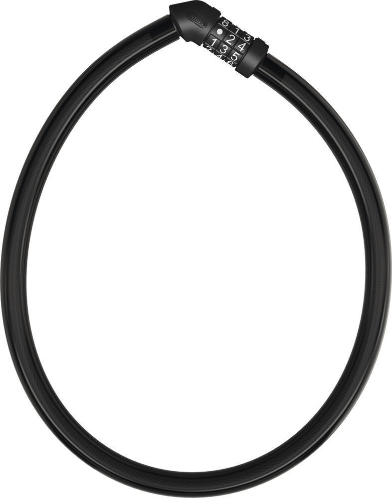 Abus 4408 Combo Wirelås - Sort Cykellås med Plastcoating